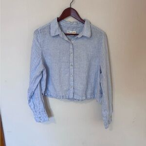 C&C California Light Blue Linen Shirt